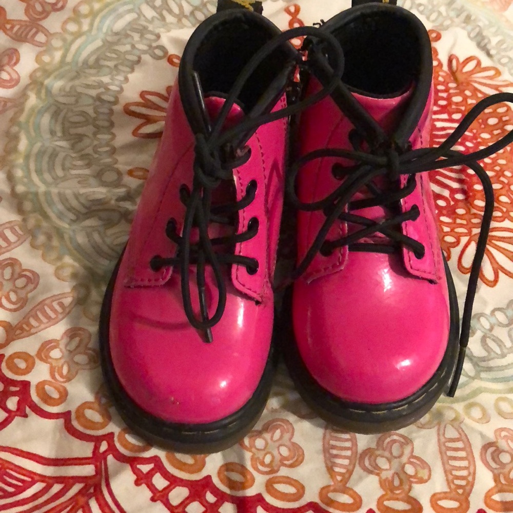 Hot pink toddler dr martens